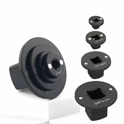 2026 Upgraded Low Profile Impact Socket Adapter Set, 4PCS Stubby Drive Ratchet Adapters, 1/4" to 3/8", 3/8" to 1/2", 1/2" to 3/4", 3/4" to 1", Compact Tools for Tight Spaces, Perfect Father's Day Gift