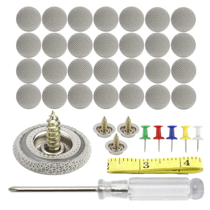 Automotive Car Roof Headliner Repair Button Pins Kit, Universal Auto Roof Snap Rivets Retainer for Car Roof Fixed, with Installation Tool, Fit All Cars