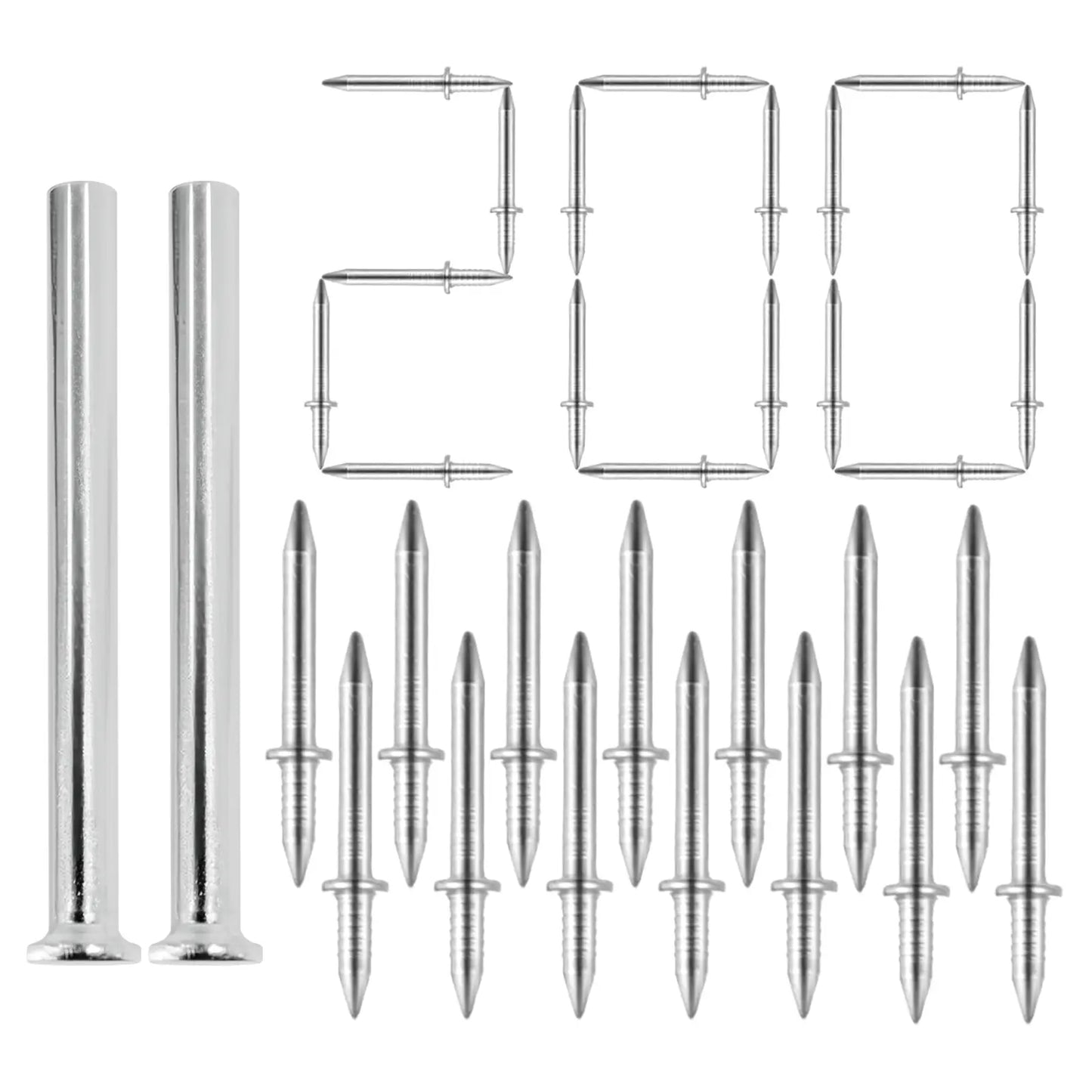 200 Count Non-Marking Double-Headed Skirting Nails Sturdy Damage-Free Wall Installation Kit for Easy Application Functional Mounting Nails for Baseboards Wall Panels Furniture Cover Plates No Drilling Required