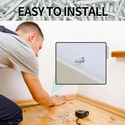 200 Count Non-Marking Double-Headed Skirting Nails Sturdy Damage-Free Wall Installation Kit for Easy Application Functional Mounting Nails for Baseboards Wall Panels Furniture Cover Plates No Drilling Required