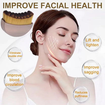 Summervibes Face Lymphatic Contour Brush for Jawline & Chin Sculpting Dry Brushing Massager for Lymphatic Drainage & Facial Fatigue Relief Ergonomically Designed to Fit The Skin Precisely 1PCS Beauty Roller Daily