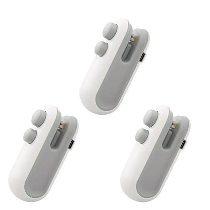 【FaddishDeal】Mini snack bag sealing machine,2 in 1 heat USB rechargeable snack bag selaer,plastic Electric bag sealers, keep food fresh. Portable Sealer Picnics.