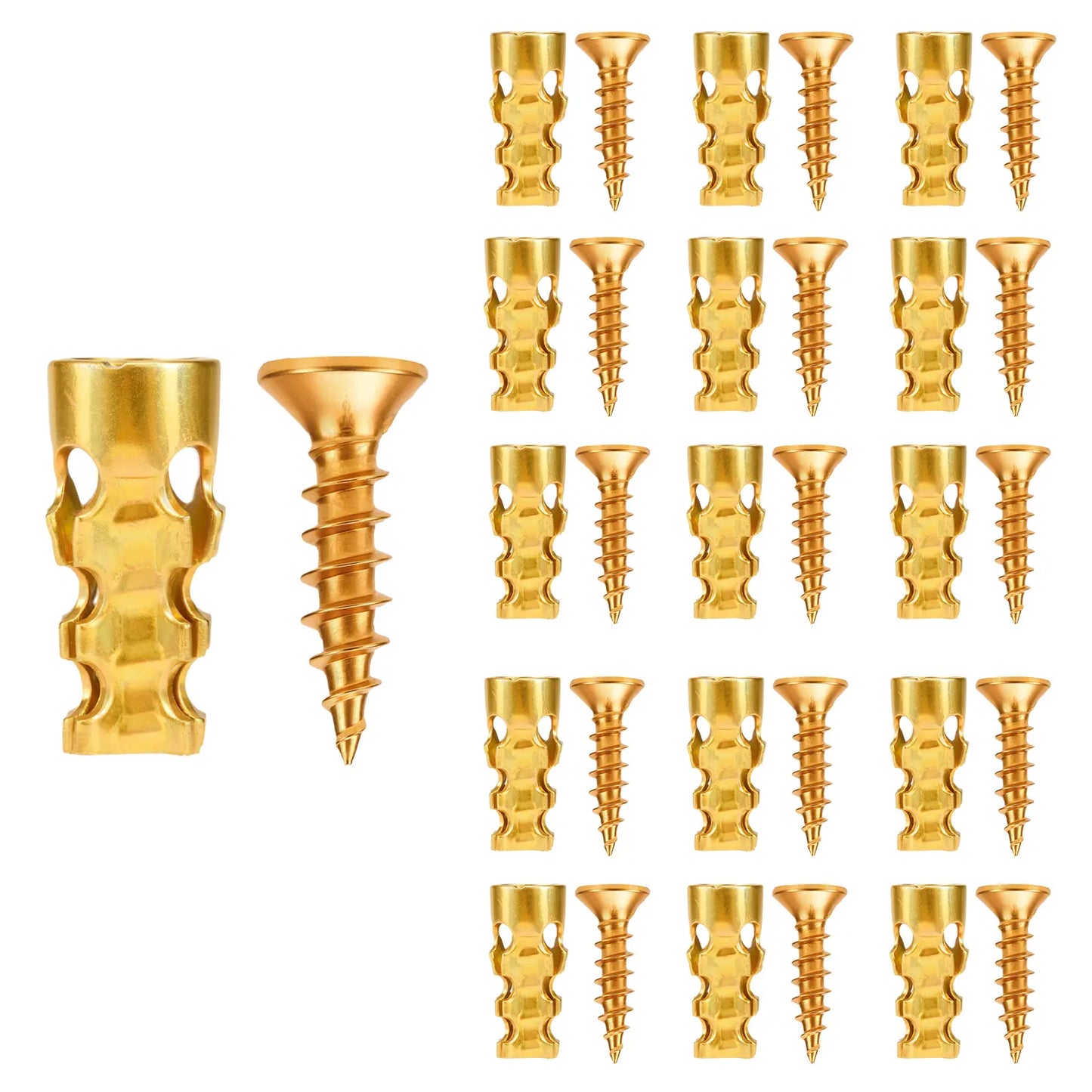 6*14mm Door Hinge Thread Repair Screws, 30Pack/60Pack Short Expansion Wall Anchors, Stripped Thread Repair Fixer for Cabinet, Tile, Stone and Partition Hinge Mounting fathersdaygift