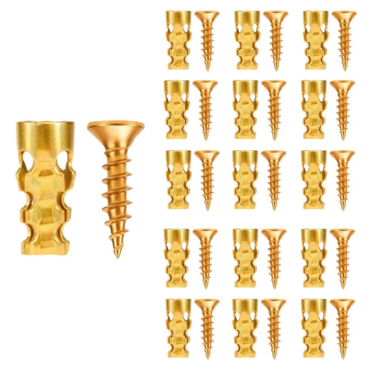 6*14mm Door Hinge Thread Repair Screws, 30Pack/60Pack Short Expansion Wall Anchors, Stripped Thread Repair Fixer for Cabinet, Tile, Stone and Partition Hinge Mounting fathersdaygift